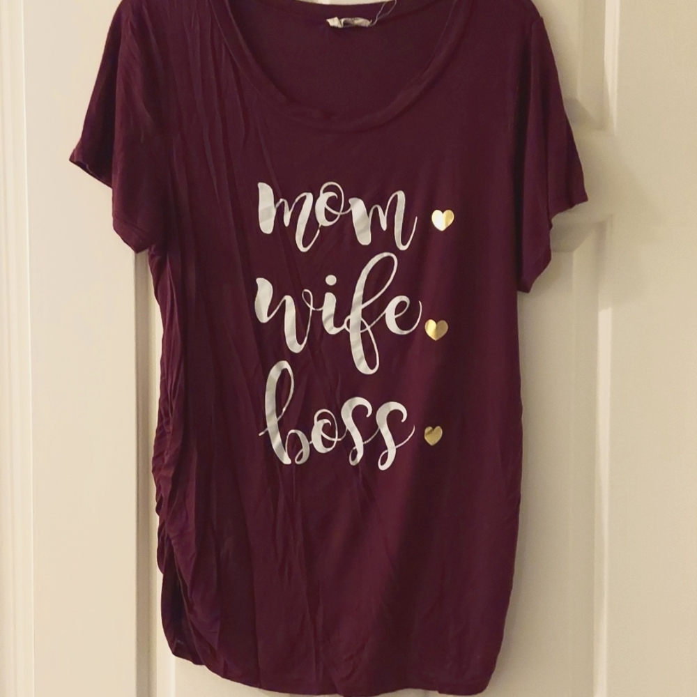 Mom Wife Boss Maternity t shirt